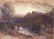 Samuel Palmer A Towered City or The Haunted Stream oil on canvas
